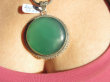 bwe3811 Niesamowity Piękny OKAZ 29 g !!! Duży Wisior Zawieszka ZIELONY ONYKS - regeneruje SERCE, EGZEMY, PAMIĘĆ Srebro 925 # - 9
