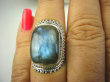 bpe8183 Biżuteria Orientalna !!! Egzotyczny Pierścień Niebieski LABRADORYT Spektrolit - kamień Zorzy Polarnej r.15 SREBRO 925 # - 7