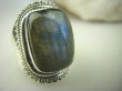 bpe8183 Biżuteria Orientalna !!! Egzotyczny Pierścień Niebieski LABRADORYT Spektrolit - kamień Zorzy Polarnej r.15 SREBRO 925 # - 9