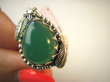 bpe9143 Czarodziejsko Piękny Orientalny Pierścień Pierścionek zielony Onyks r.16 Srebro 925 # - 7