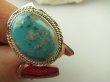 bpe8787 Niezwykły OKAZ Pierścień Pierścionek naturalny TURKUS ARIZONA Turkusy r.17 egzotyczne Srebro 925 # - 10