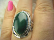 bpe4301 Biżuteria Egzotyczna !!! MALACHIT W ORIENTALNEJ OPRAWIE -  Pierścień MALACHIT - pobudza kreatywność r.17/ r.18 Srebro 925 # - 2