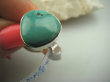 bpe4063 Delikatny Klasyczny Pierścień naturalny  morski zielono-turkusowy kolor TURKUS Turkusy r.17/ r.18 Srebro 925 # - 7