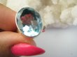 bpee4751 BŁĘKITNE CUDEŃKO  !!! Lśniący Klejnot Klasyczny Pierścień Pierścionek Laboratoryjny BLUE TOPAZ - kamień młodości r.17 Srebro 925 # - 3