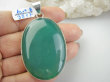 bwe3817 Niesamowity Okaz 26 gramów !!! Duży 6,5cm Wisior Zawieszka ZIELONY ONYKS - regeneruje SERCE, EGZEMY, PAMIĘĆ lśniące Srebro 925 # - 2