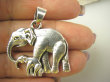 bwe3488 Słonica i Słoniątko !!! Cudowny Masywny  AŻ 17G WISIOR cały ze srebra SŁOŃ - Amulet na Szczęście SREBRO 925 # - 7