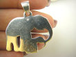 bwe3488 Słonica i Słoniątko !!! Cudowny Masywny  AŻ 17G WISIOR cały ze srebra SŁOŃ - Amulet na Szczęście SREBRO 925 # - 8
