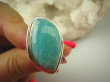 bpe6456 MORSKA FALA  !!! CUDOWNY Klasyczny Pierścień Turkusowy Amazonit - Kamień Marzeń i realizacji r.16 lśniące Srebro 925 # - 2