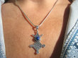 kpl2 Piękny Komplet Wisior i Kolczyki Egzotyczny Amulet Krzyż Tuaregów Lapis Lazuli - strażnik prawdy i mądrości Srebro 925 - 4