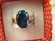 bpee4347 PIĘKNY LUX Pierścień Pierścionek OKAZ Szafir Indyjski WIERNOŚĆ związkach , Stres, choroby oczu ciśnienie Szafiry r.14 Srebro 925 - 2
