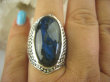 bpe6367 EGZOTYCZNA DAMA !!! Orientalny Masywny 17 g ! Duży Pierścień Labradoryt Spektrolit - kamień Zorzy Polarnej r.21/ r.22 Srebro 925 # - 2