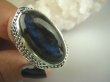 bpe6367 EGZOTYCZNA DAMA !!! Orientalny Masywny 17 g ! Duży Pierścień Labradoryt Spektrolit - kamień Zorzy Polarnej r.21/ r.22 Srebro 925 # - 7