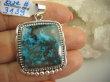 bwe3139 Cudowne barwy RZADKOŚĆ Piękny WISIOR naturalna CHRYZOKOLA I AZURYT orientalne Srebro 925 # - 2