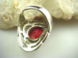 bpee2293 Ażurowy Labirynt !!!  DUŻY Pierścień Rubin Indyjski w ażurowej oprawie RUBINY r.16/ r.17 Srebro 925 # - 10