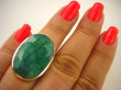 bpee2326 Szmaragd Indyjski - KAMIEŃ MIŁOŚCI Klasyczny OKAZ - Pierścień Szmaragdy r.13/r.14 Srebro 925 # - 5
