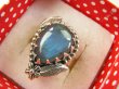 bpe9107 Śliczny Orientalny Pierścień Pierścionek Labradoryt Spektrolit - kamień Zorzy Polarnej r.14 Srebro 925 # - 3