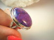 bpe9159 KLASYCZNA ELEGANCJA !!!! TURKUS UNIKAT !!!! Pierścień Pierścionek Fioletowy TURKUS MIEDZIANY MIEDZIOWY r.17/ r.18 Srebro 925 # - 9