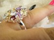 bpee4708 BOSKO PIĘKNY WIELOBARWNY Pierścień Pierścionek naturalny Cytryn, Ametyst, Blue Topaz, Granat, Kwarc Dymny r.18 SREBRO 925 # - 5