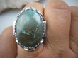 bpe4629 FENOMENALNY Kojący TURKUS  opiekun ciała i duszy Wielki Masywny 18 gramów !!! Pierścień Turkusy r.18 Srebro 925 # - 9