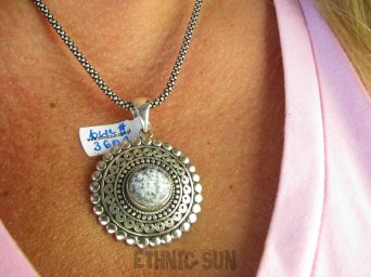 bwe3601 NOWOŚĆ Orientalny 2 wisiory w 1 Niezwykły DWUSTRONNY WISIOR 19 gramów !!! Naturalny Agat Dendrytowy i Chalcedon Cudo z każdej strony Srebro 925 #