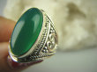 bpe6560 Ażurowy Delikatny Pierścień Zielony ONYKS - regeneruje SERCE, EGZEMY, PAMIĘĆ r.16 Srebro 925 - 7