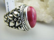 bpe9666 BARDZO NAMIĘTNY Pierścień niesamowicie zdobiona OBRĄCZKA !!! Orientalny Pierścień CUDO Pierścionek Rubin Indyjski r.15 / r.16 Srebro 925 # - 8