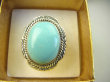 bpe8884 Niezwykły OKAZ Pierścień Pierścionek naturalny Błękitny TURKUS ARIZONA Turkusy r.16 egzotyczne Srebro 925 # - 6