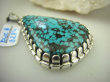 bwe3284 CUDOWNY Duży 5.2 cm !!! UNIKAT Piękny Egzotyczny Wisior naturalny TURKUS Turkusy Srebro 925 # - 5