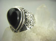 bpe4399 Piękny OKAZ Jubilerski - Śliczny Pierścień z onyksem ONYKS regeneruje SERCE, EGZEMY, PAMIĘĆ r.13/r.14 Srebro 925 # - 5