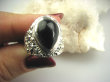 bpe4399 Piękny OKAZ Jubilerski - Śliczny Pierścień z onyksem ONYKS regeneruje SERCE, EGZEMY, PAMIĘĆ r.13/r.14 Srebro 925 # - 9