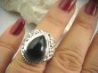 bpe4399 Piękny OKAZ Jubilerski - Śliczny Pierścień z onyksem ONYKS regeneruje SERCE, EGZEMY, PAMIĘĆ r.13/r.14 Srebro 925 # - 11