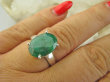 bpee4363 PIĘKNY LUX Pierścień Pierścionek OKAZ Szmaragd Indyjski Szmaragdy r.19 Srebro 925 - 5