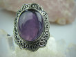 bpe5155 Biżuteria Orientalna !! Pierścień naturalny AMETYST w morskich falach - kamień mądrości (migrena, bezsenność) r.14 Srebro 925 # - 6