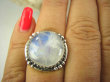 bpe8206 Prześliczny mocno się mieniący  Pierścień Niebiesko Chabrowy z tęczą KAMIEŃ KSIĘŻYCOWY r.16 Srebro 925 # - 3