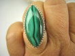 bpe7946 Baśniowo Piękny Pierścień z Malachitem zielony MALACHIT - pobudza kreatywność r.15 Srebro 925 # - 4