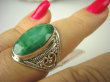 bpee3697 Ażurowy Pierścień Zielony Szmaragd Indyjski Szmaragdy r.16 ażurowa obrączka Srebro 925 - 3