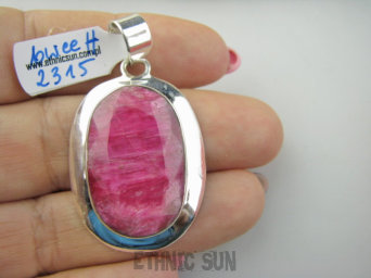 bwee2315 Malinowa POKUSA !!!! PRZEPIĘKNY OKAZ 14g !! - Elegancki Wisior Zawieszka Rubin Indyjski w lśniącej oprawie Rubiny Srebro 925 #