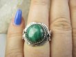 bpe9495 Biżuteria Egzotyczna !!! PIĘKNY PIERŚCIEŃ Pierścionek MALACHIT - pobudza kreatywność r.15 Srebro 925 # - 3