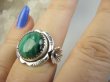 bpe9495 Biżuteria Egzotyczna !!! PIĘKNY PIERŚCIEŃ Pierścionek MALACHIT - pobudza kreatywność r.15 Srebro 925 # - 5