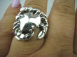 bpe6146 Przepiękny MASYWNY Duży Pierścień Morski KRAB cały ze srebra regulowany r.15, r.16, r.17, r.18 Srebro 925 # - 7