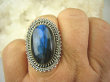 bpe7001 Czarodziejsko Piękny Orientalny Pierścień Niebieski Labradoryt Spektrolit - kamień Zorzy Polarnej r.20 Srebro 925 # - 4