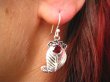 akel549 FIGLARNE LISTKI Lux Kolczyki GRANATY Srebro z Granatami - 2