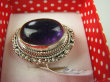 bpe6786 Egzotyczna biżuteria Pierścień naturalny fioletowy Ametyst - kamień mądrości r.15 Srebro 925 # - 3