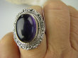 bpe6786 Egzotyczna biżuteria Pierścień naturalny fioletowy Ametyst - kamień mądrości r.15 Srebro 925 # - 6