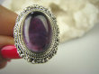 bpe6786 Egzotyczna biżuteria Pierścień naturalny fioletowy Ametyst - kamień mądrości r.15 Srebro 925 # - 8