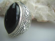 bpe4916 CZARODZIEJSKI OKAZ 21 gramów !!! DUŻY PIERŚCIEŃ ONYKS - SERCE, EGZEMY,PAMIĘĆ r.22/r.23 pięknie zdobione Srebro 925 # - 5