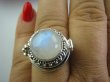 bpe4871 Biżuteria Orientalna Piękny Sekretnik UNIKAT !!! Otwierany Pierścień na zdjęcia Kamień Księżycowy r.21 Srebro 925 # - 7