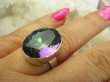bpee4696 Śliczny Duży kamień TĘCZOWY Pierścionek PIERŚCIEŃ WIELOBARWNY MYSTIC TOPAZ r.17/ r.18 lśniące Srebro 925 # - 7