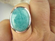 bpe6745 LAZUROWY AMAZONIT Klasyczny Pierścień Amazonit - Kamień Marzeń i realizacji r.19 lśniące Srebro 925 # - 4