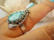 bpe9187 Biżuteria Egzotyczna PIERŚCIEŃ Pierścionek z naturalnym Turkusem Turkus - opiekun ciała i duszy Turkusy r.19 Srebro 925 # - 3